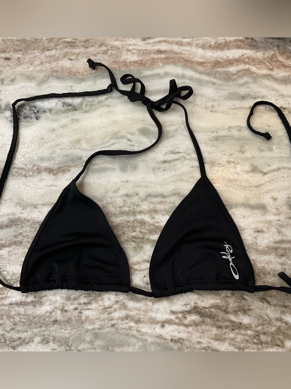 Oakley black triangle bikini top